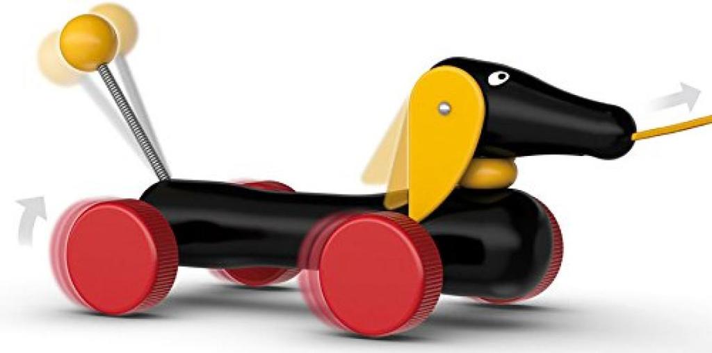 BRIO Douche Pull Toy [Dog Toy] for Ages 1 and Up (Pull Cart, Wooden, Educational Toy) 30332