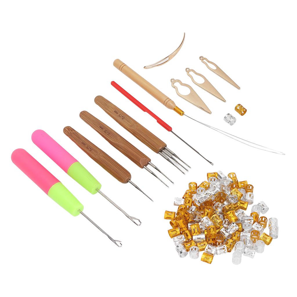 Dreadlocks Tool Set Dreadlocks Braid Rings Hair Extension Crochet Hook Hair Decoration Accessories