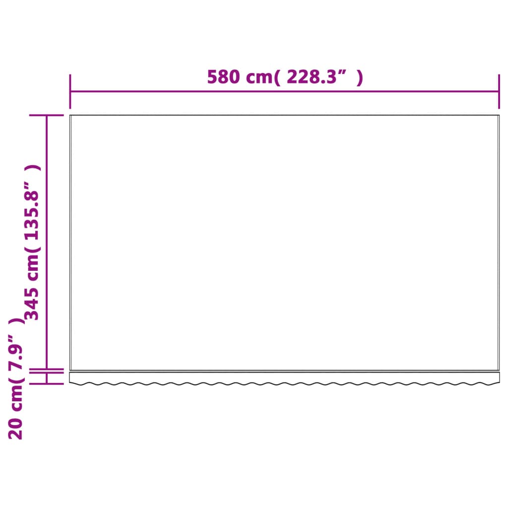 Vidaxl Wymienna Tkanina Do Markizy, Wielokolorowe Paski, 6X3,5 M