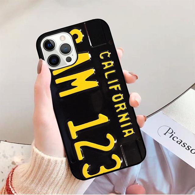 PLATE LICENSE CALIFORNIA Phone Case for iPhone 17 Air 16 16e 15 Plus for Apple 13 11 12 14 Pro Max Cover Coque Fundas