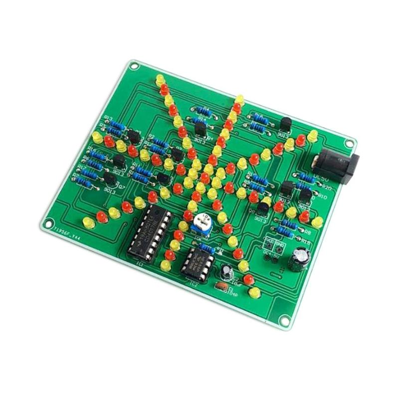 CD4017 + NE555 Flash Light Explosion Flashing LED Suite Self DIY Electronic Kit DIY Explosion Light for Self Assembly