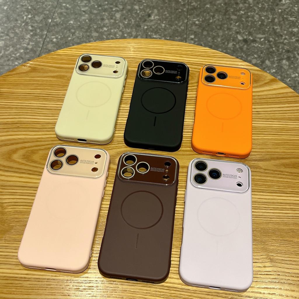 Solid color liquid magnetic lens film is suitable for iPhone16Pro max Apple 17 mobile phone case 14/15 large window.