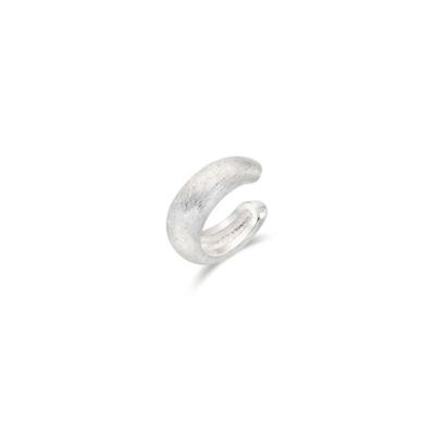 Eenie Beenie Silver Matte Texture Ear Cuff