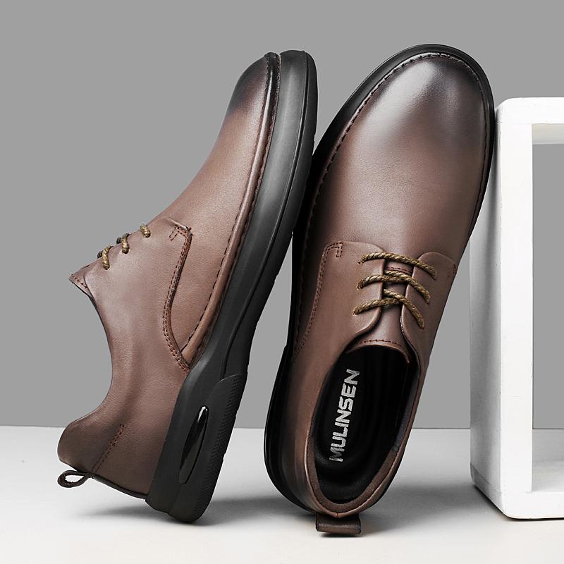 Luxusmarke Männliche Oxford Schuhe Formale Schuhe aus echtem Leder für Männer Schnürschuhe Hochzeit Party Büro Schuhe Business Casual Schuhe