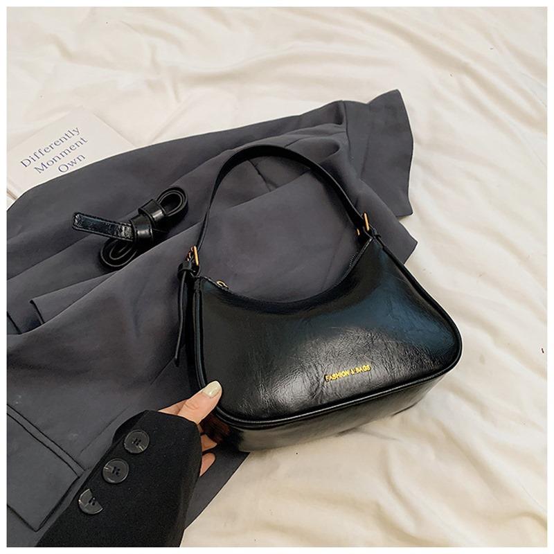 Simple Underarm Bag Texture Bag Fashionable New Bag Women's Fashion Popular Shoulder Bag Baguette Dumpling Bag