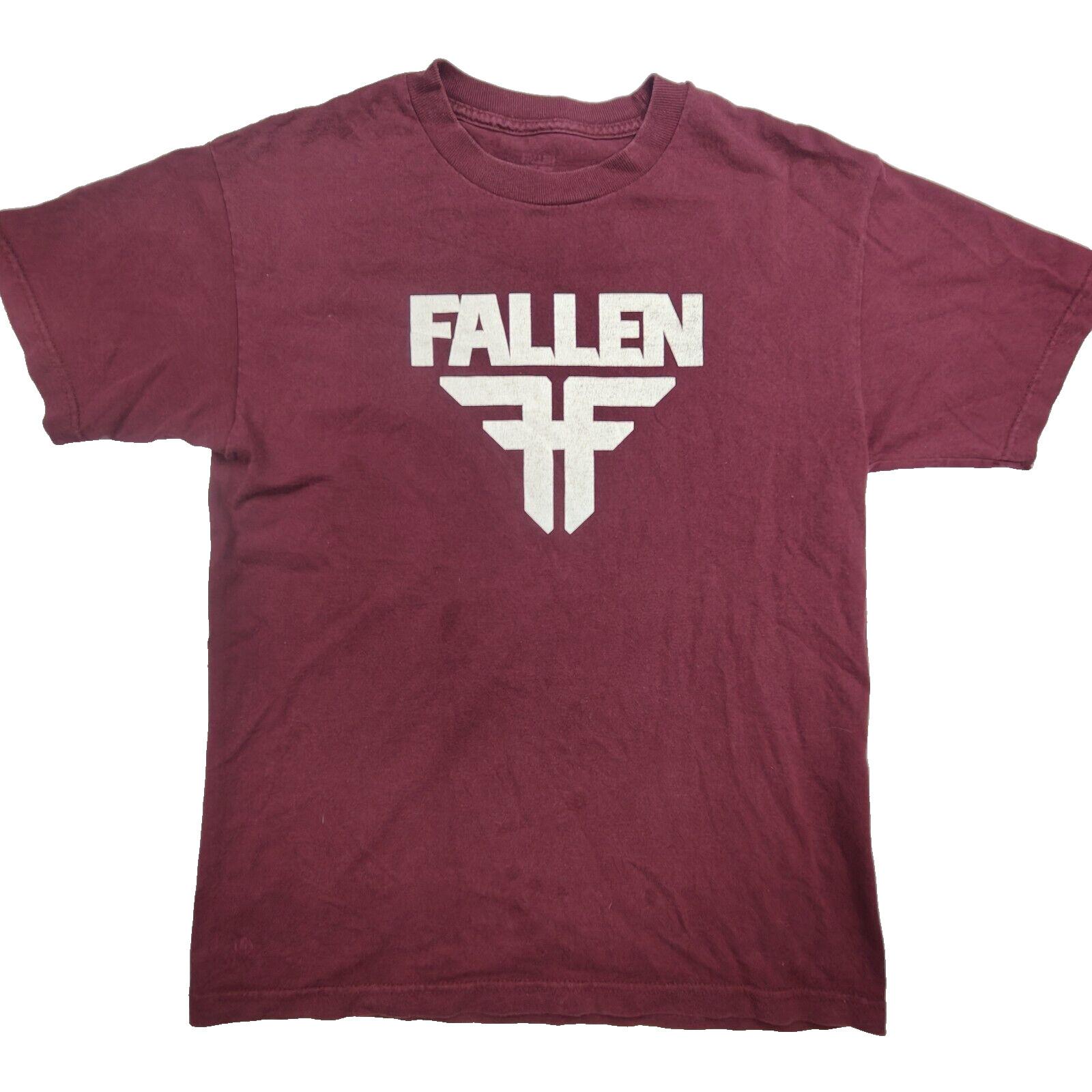 Fallen Skateboarding T-Shirt Size M Maroon Big Logo Street Skate Brand Tee XXXL