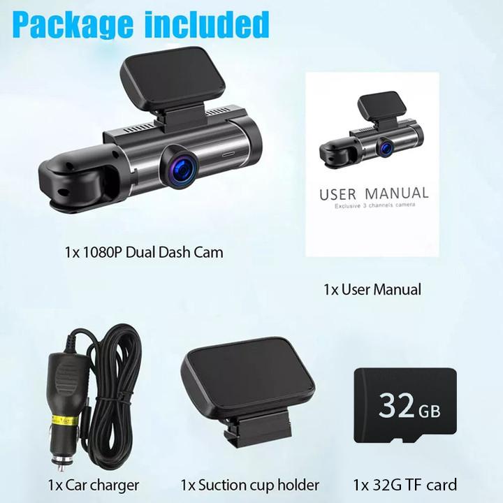 1080P Car Dvr WIFI Car Recorder 3.16-inch Dual Camera Recorder HD Night Vision Video Rear View Camera Black Box Car Accessories