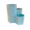 Creative Pen Container Diamond 3 Grid Pen Container Hexagonal Pen Container Pen Holder Desktop Storage Makeup Brush Storage Bucket