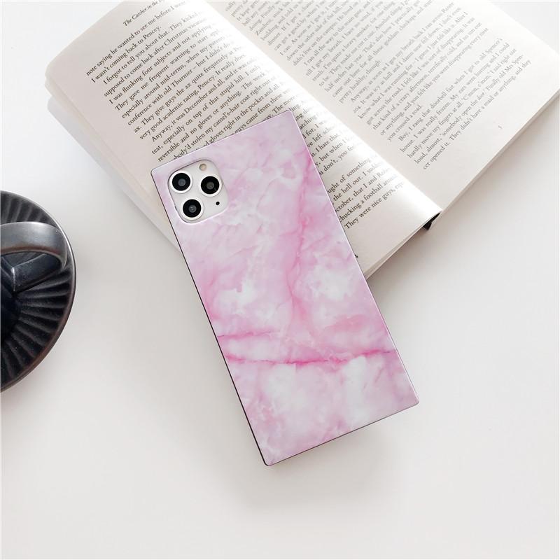 Luxusní retro mramorové pouzdro na telefon pro Iphone 14 11 13 Pro Max matný čtvercový kryt pro Iphone Xr Xs Max 7 8 Plus Soft Silicone Capa