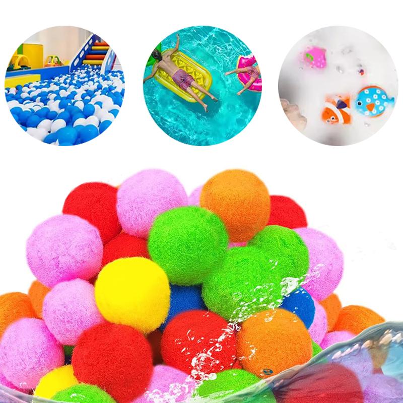 10-60 Pièces Boules d'Eau Colorées Piscine Temps de Jeu Légères Jeux de Sports Éclaboussants Lancer de Balles Ensemble d'Activités de Bain d'Été Zyf