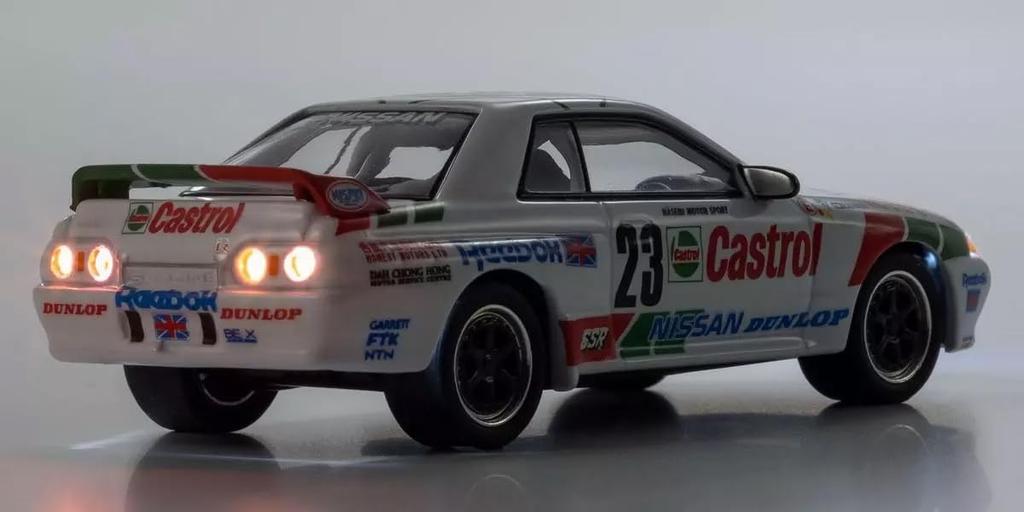 Kyosho Original Scale Castrol Skyline 1990 Finished Model K07012LC 1/64 [MOTN] GT-R (R32) Gr.A #23 LED-Equipped