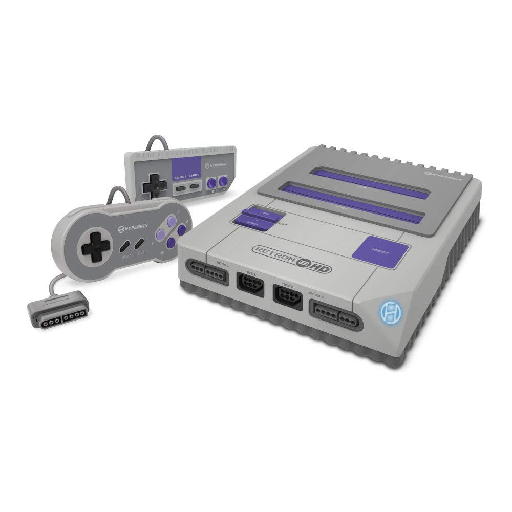 Hyperkin RetroN 2 HD Gaming Console, Gray (Plays NES, SNES and Super Famicom Cartridges, 720p HDMI)