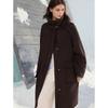 ELLE Women's Vintage Wool Blend Long Down Jacket