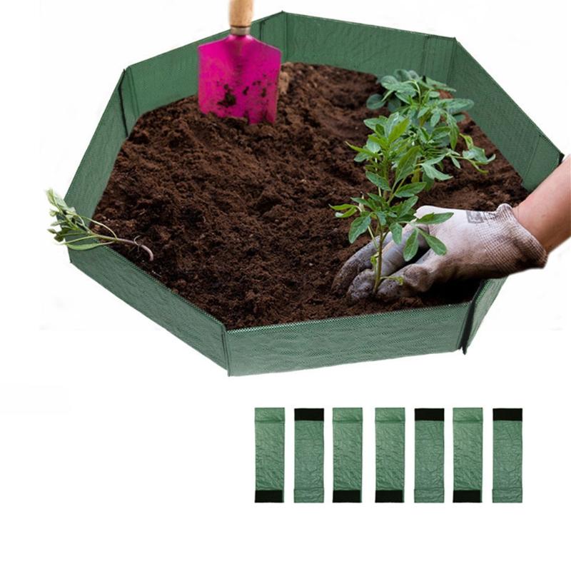 Mobile Garden Polygonal Flowerbed Box, Heavy Duty Plastic Planter Box Bed for Growing Flowers