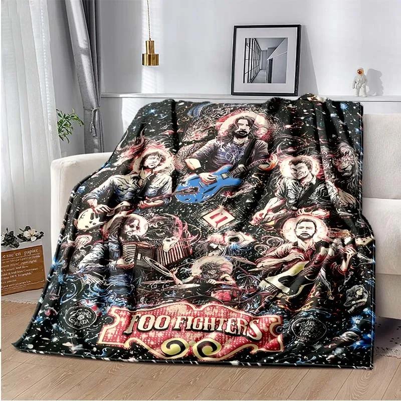 Manta con Logo de Foo Fighters, Aislamiento Cálido Ligero para Sofá Cama Oficina Coche Rodilleras Mantas,Decke,couverture,stragulum
