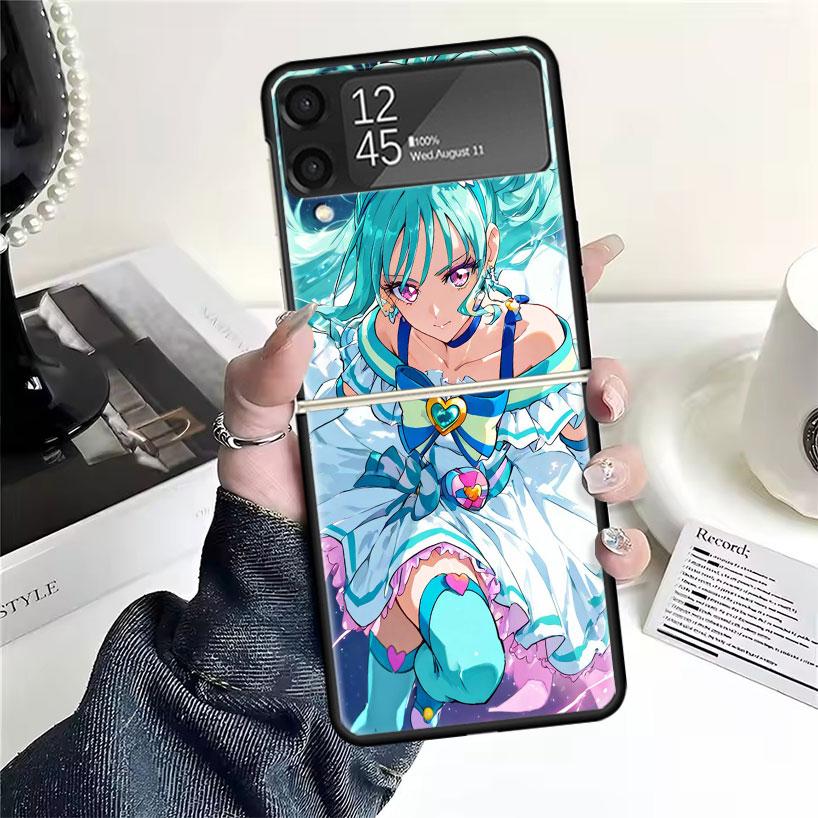 Pretty Cure Anime Cases For Samsung Galaxy Z Flip 4 5 6 7 3 Z Flip7 Flip6 Flip4 Flip5 Flip3 5G Hard Shockproof Fundas Cover