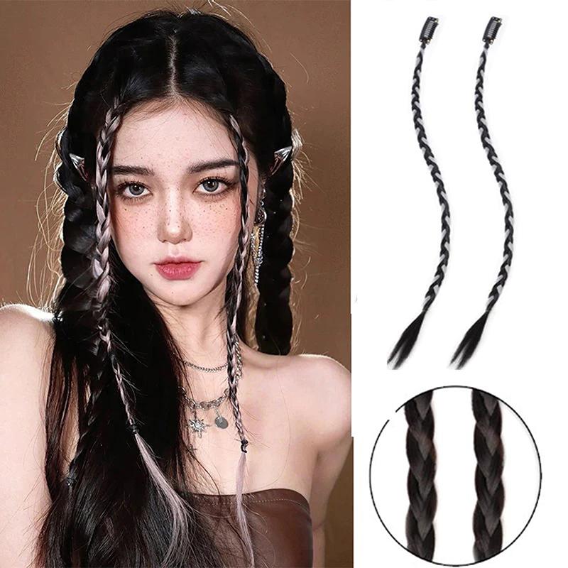 1 Piece Y2K Spicy Girl Braid Ponytail Hair Piece For Women Synthetic Braid Wig With Strong Bb Clip