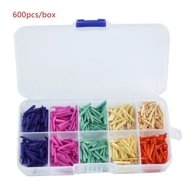 600Pcs/box Dental Disposable Restoration Interdental Composite Contoured Wood Wooden Wedges Materials Dental Care
