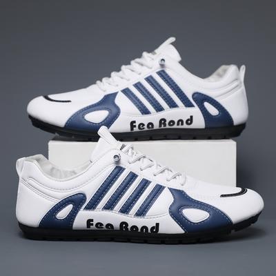 Neue atmungsaktive Ledersneakers weichsohlige Doudou-Schuhe Herren Koreanische Version bequeme Freizeitschuhe flache Fahrschuhe