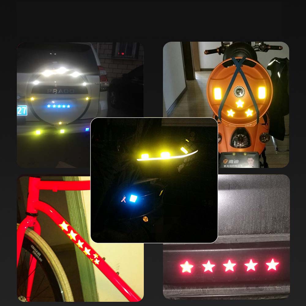 Five-pointed Star Reflective Stickers Car Exterior Accessories Car Safety Mark Car Stickers
