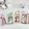 New Cartoon Photo Card Holder 3 Inch PVC Cards Sleeve with Keychain K-Pop Idol Photocard Case