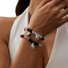 2Pcs Fashion Halloween Spiders Couple Bracelets Magnetic Heart Charm Bangle Festival Hand Link Jewelry Accessories Gift
