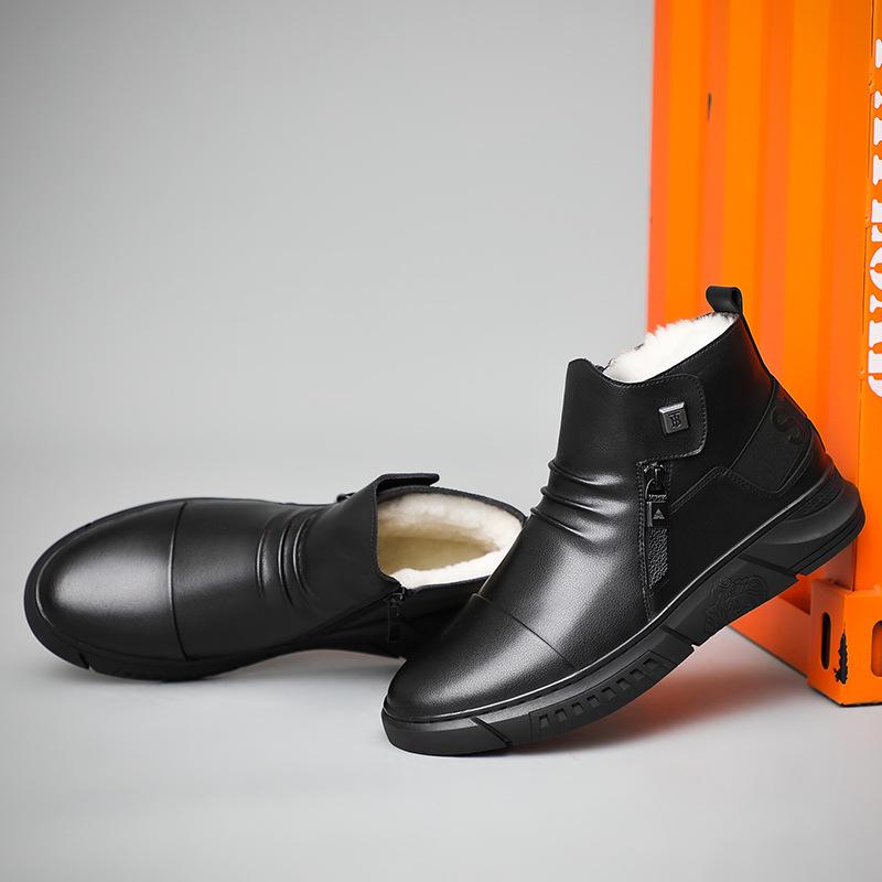 

Autumn Men s Single Boots High Top Leather Boots Genuine Leather Cowhide Chelsea Boots Fashion Leather Shoes Inventory Men s Shoes Tide 38