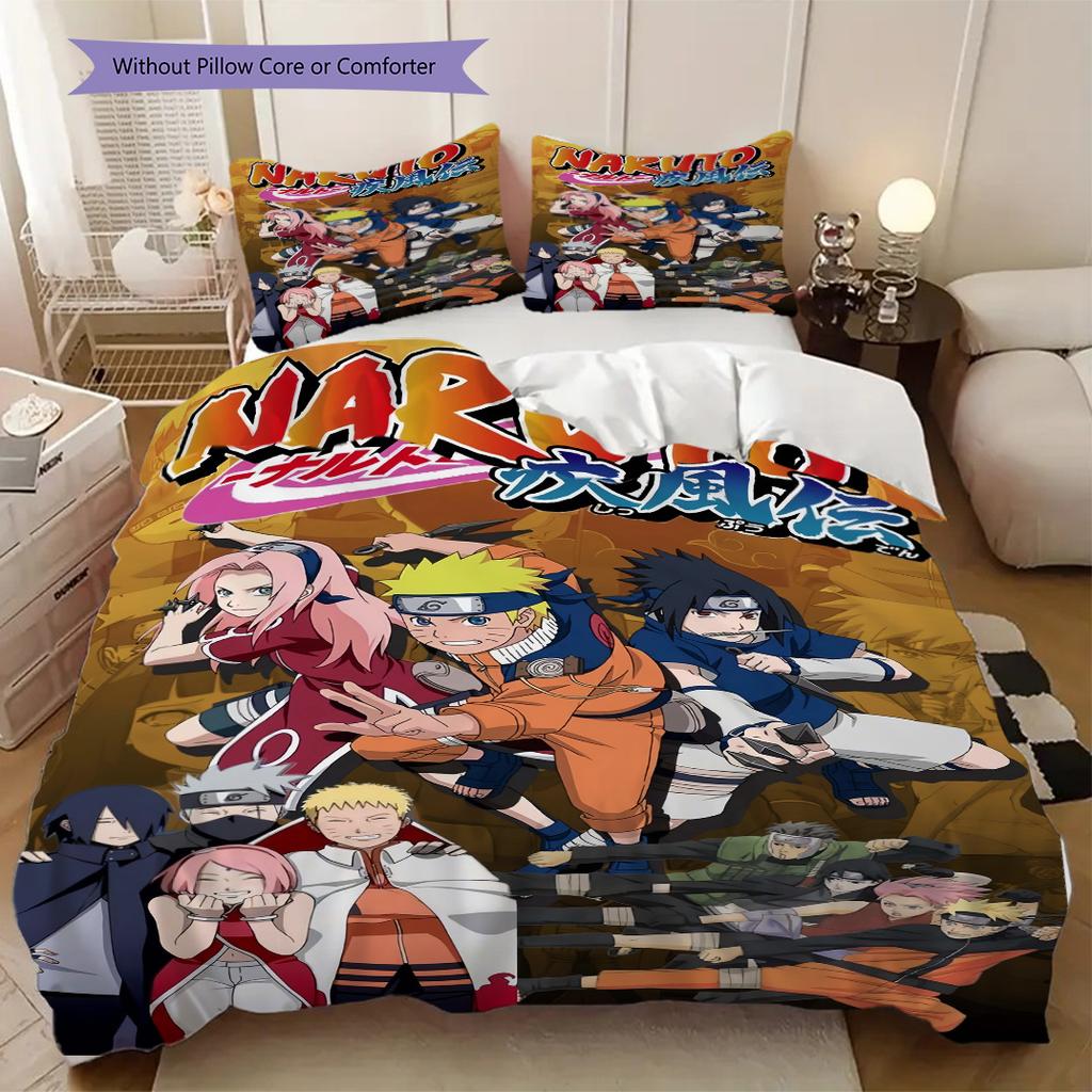 Anime-Naruto Soft and Comfortable Duvet Cover, Children's Bedding Set Gift, Extra Large Size, Various Sizes Available LXR42