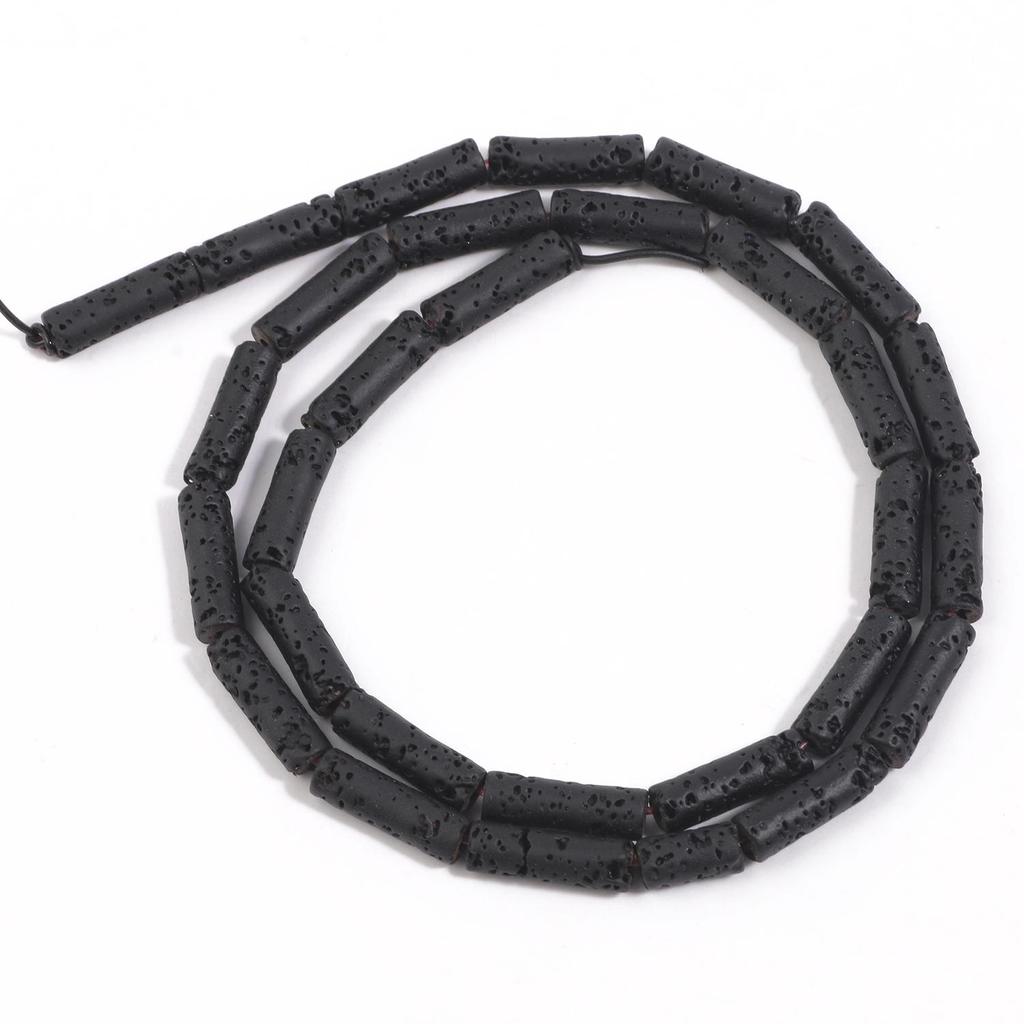 4x13mm Multicolor Rondelle Column Tube Lava Stone Loose Spacer Beads For Making Jewelry Handmade Diy Bracelet Craft