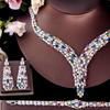 Zircon Popular Jewelry Jewelry Four-Piece Necklace Earrings Bracelet Ring Set