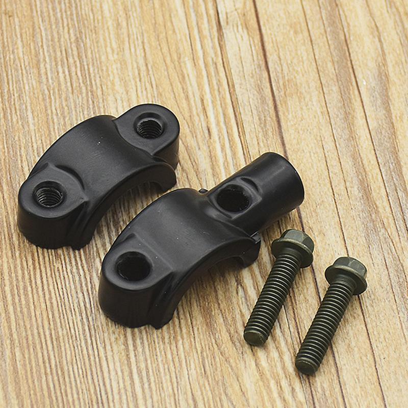 2 Adet 22Mm Gidon 10Mm 8Mm Dişli Üniversal Motosiklet Ayna Montaj Kelepçesi Dikiz Aynası Tutucu Adaptör Siyah Kelepçe Tabanı