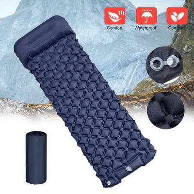 Self-Inflating Sleeping Mat Ultralight Air Mattress with Integrated Pillow Outdoor Camping Foldable Sleeping Mat for Camping Hik