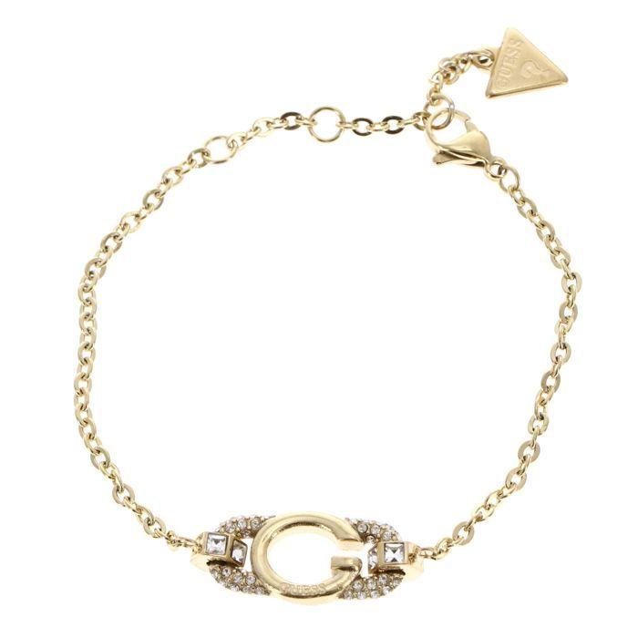GUESS Bracelet doré pour femme - Oh My G Logo & Crystals Bracelet S Yellow Gold 287061
