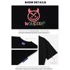 Wassup Heods Hand-Painted Graffiti Trendy Brand Couple T-Shirt Summer American Street Casual Round Neck Men's and Women's Short Sleeves