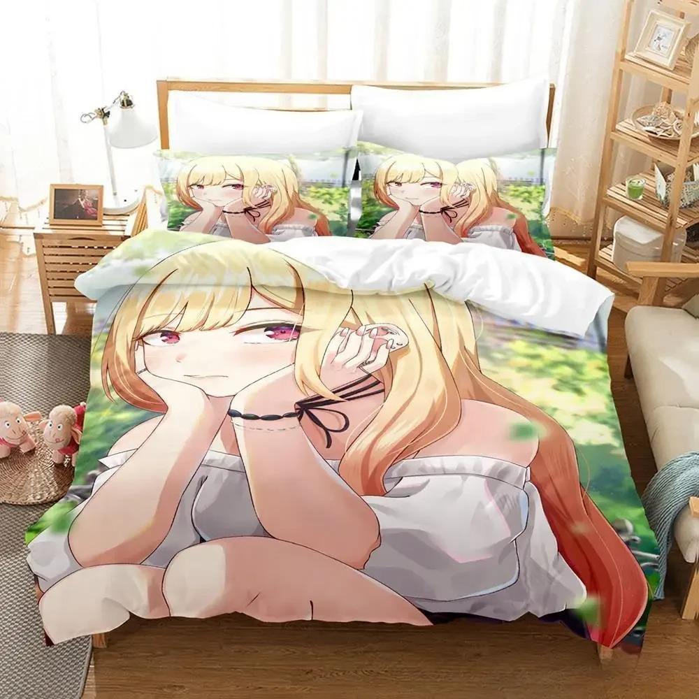 3D Print Anime Kawaii Marin Kitagawa Bedding Set Single Twin Full Queen King Size Bed Set Adult Kid Bedroom Duvet Cover Sets
