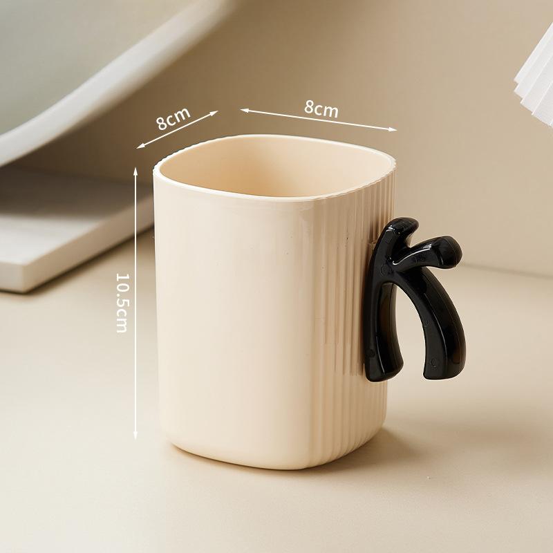 

Студенческое общежитие Пара стаканов для полоскания рта с ручками Бытовые стаканы для чистки зубов K бежевый