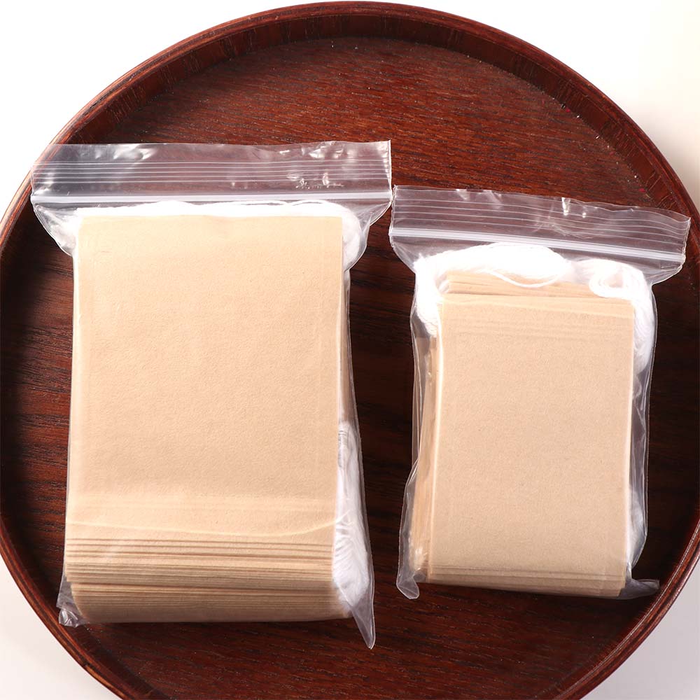 100 Pieces/set Natural Drawstring Teabags Multi Functional Disposable Tea Bags Coffee Foot Bath