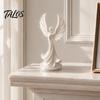 Small Angel Statue 3D Printed Dancing Figurine, Modern Winged Women Statue, Collectible Decorative Sculpture for Living Room, Bedroom, Bookshelf