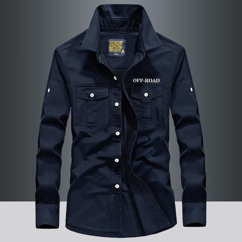

Autumn New Long Sleeve Shirt Men s Shirt Cotton Business Casual Large Size Tooling Outdoor Thin Shirt M