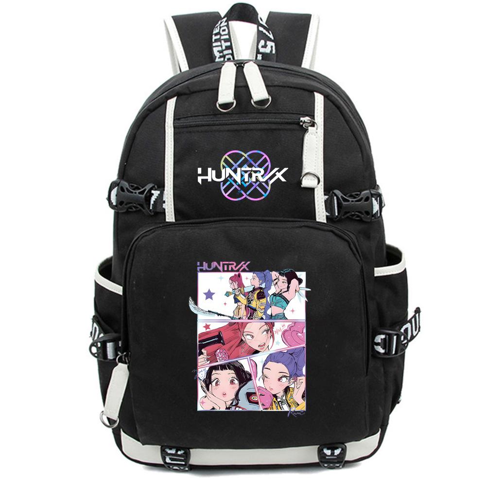 Anime Cartoon K-Pop Demon Hunters Backpack Large Capacity Bookbag for Student Boy Girl Schoolbag Outdoor Waterproof Laptop Travel Bag Mochila