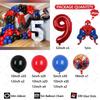 149pcs Kids Birthday Red Blue Balloons Garland Arch Kit For Party Decors Age 1-9 Spiderman 3D Marvel Foil Balloons Air Globos