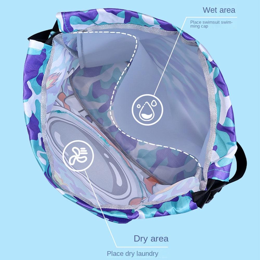 Dry Wet Separation Children's Swimming Bag Waterproof Toiletry Storage Bag Beach Backpack  Boy Girl