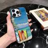 Oil Painting Landscape Phone Case For iPhone 17,16,15,14,13,12,11 Plus,Pro Max,XS,Colorful Silver Phone case Funda Cover