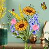 Sunflower Floral Wall Sticker Removable Living Room Bedroom Home Decor Art