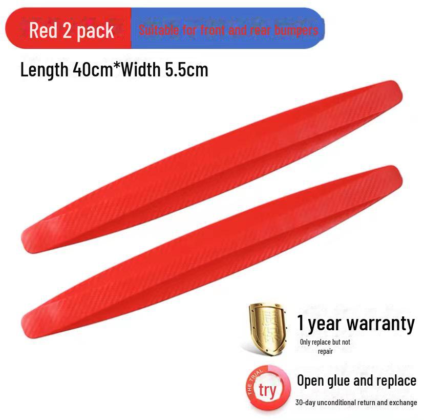 Front and Rear Bumper Carbon Fiber Anti-Scratch Protection Strips