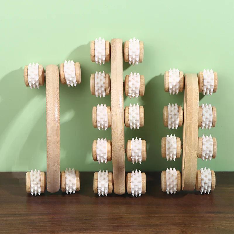 Wooden Massager Manual Roller Neck Back Waist Massage Tool For Neck Leg Back Deep Tissue Muscle Relax Body Massage