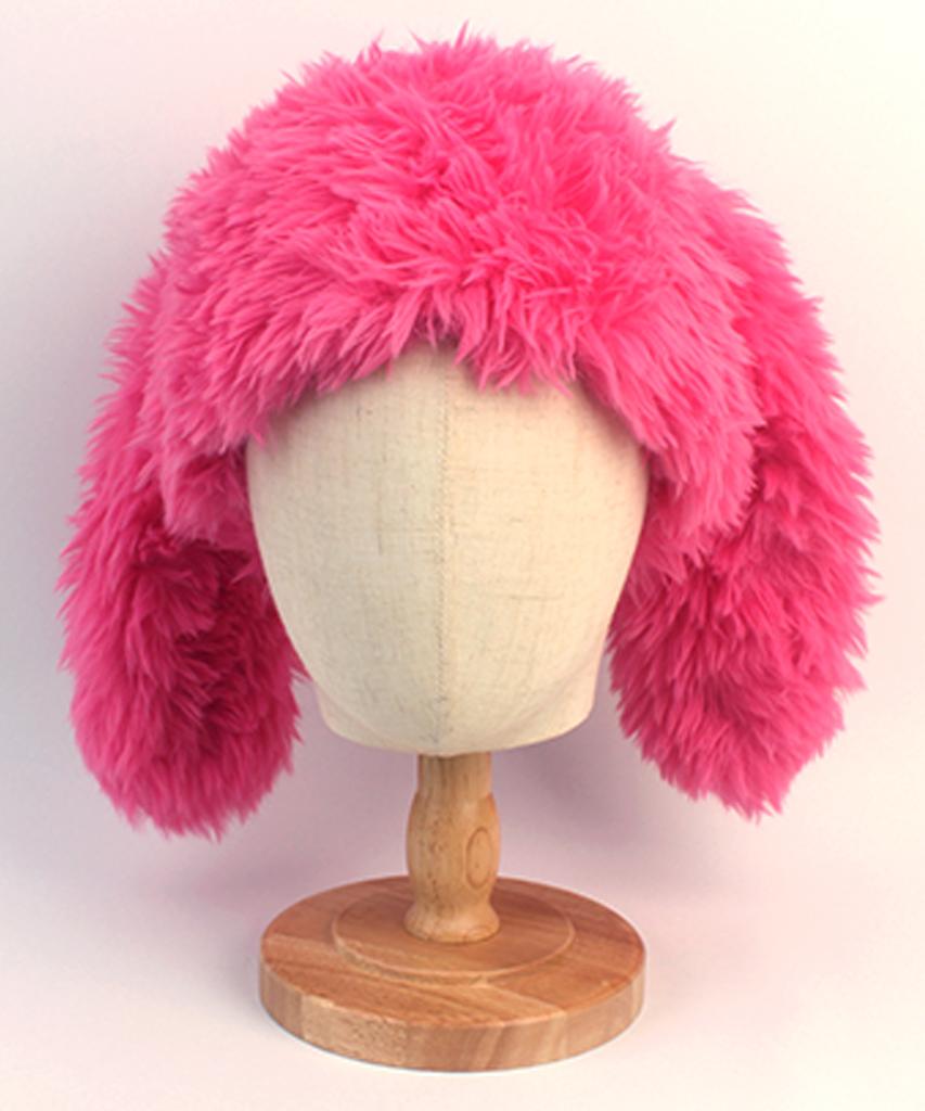 Yunibeosyeolkemiseuteuli Rabbit Pink Fur Beanie Rabbit Beanie