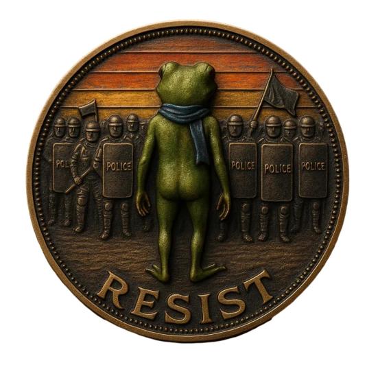 Yousheng Portland Frog Coin Vintage Frog Resist Coin Commemorative Inspirational Challenge Coin Collectible Gift for Inspiration Support Free Spirits