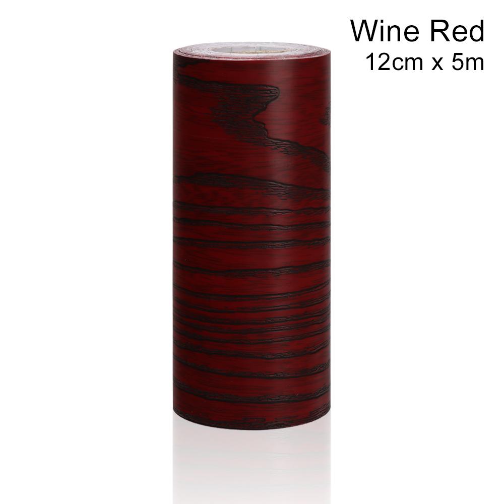 Self-adhesive PVC Waterproof Wood Waist Line Wallpaper Skirting Line Wall Border Stickers Home Decor