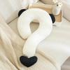 Plush Multifunctional Question Mark Shaped Pillow Ergonomic Support Cute Design For Travel Office Nap Home Relaxation